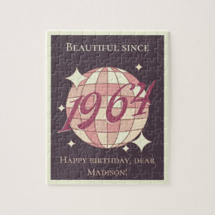 Vintage 1964 60. Geburtstag Retro Lila  Puzzle
