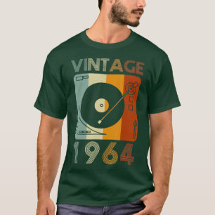 Vintage 1964 Retro Plattenspieler Geburtstag Vinyl T-Shirt