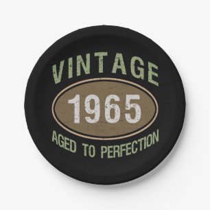 Vintage 1965 60. Geburtstag Pappteller