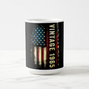 Vintage 1965 60 Jahre alte amerikanische Flagge 60 Verwandlungstasse