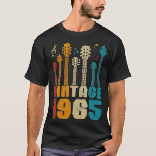Vintage 1965 Gitarrist Gitarre Liebhaber Geboren 1 T-Shirt