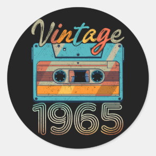 Vintage 1965 Kassette Retro 58. Geburtstag 58 Runder Aufkleber
