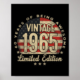 Vintage 1965 Limitierte Edition 60 Jahre alte Gesc Poster