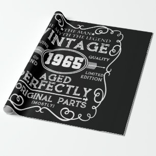 Vintage 1965 Mann Mythos Legende 56. Geburtstag Geschenkpapier