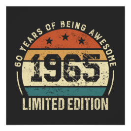 Vintage 1965 Retro 60th Birthday Idea Poster