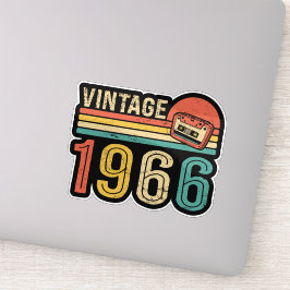 Vintage 1966 Birthday Music Cassette Tape Bday Aufkleber