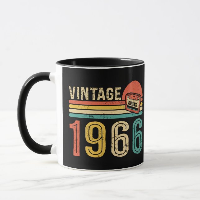 Vintage 1966 Birthday Music Cassette Tape Bday  Tasse (Links)