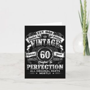 Vintage 1966 Lied Edition 60 Jahre alter B-Day 60. Karte