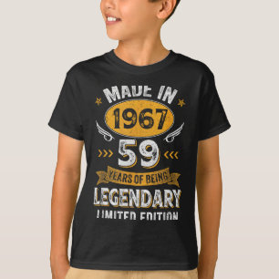 Vintage 1967 59 Jahre alte Grafik Kunst T-Shirt