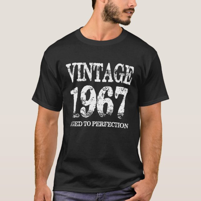 Vintage 1967 Birth Year Aged To Perfektion Shirt (Vorderseite)