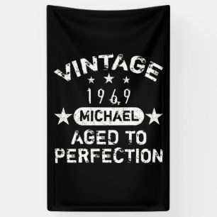 Vintage 1969 Personalisierter Grunge Banner