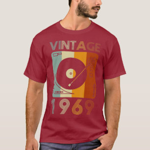 Vintage 1969 Retro Plattenspieler Geburtstag Vinyl T-Shirt