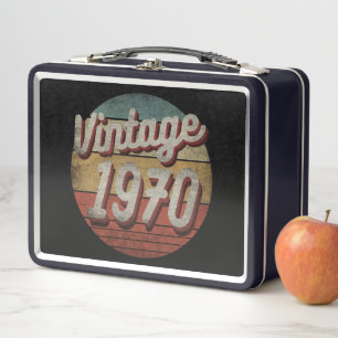VINTAGE 1970 GEBURTSTAGSGESCHENK FÜR MÄNNER FRAUEN METALL BROTDOSE