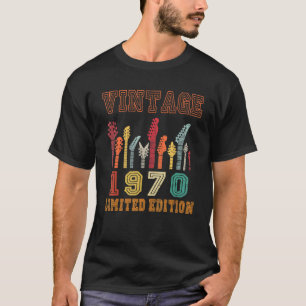 Vintage 1970 Geburtstagsgitarre 52. Geburtstag T-Shirt