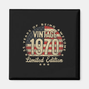 Vintage 1970 Limitierte Auflage 55 Jahre alte Gesc Magnet