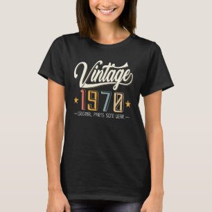 Vintage 1970 Originalteile einige tragen Retro 53. T-Shirt