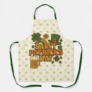 Vintage 1970er Jahre St. Patrick's Day Schürze