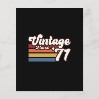 Vintage 1971 50. Geburtstag März