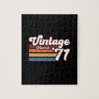 Vintage 1971 50. Geburtstag März Puzzle