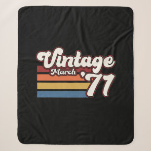Vintage 1971 50. Geburtstag März Sherpadecke