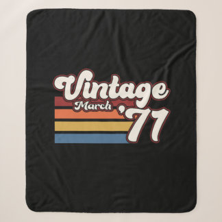 Vintage 1971 50. Geburtstag März Sherpadecke