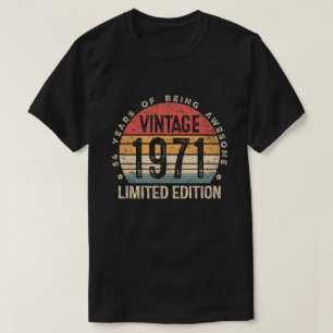 Vintage 1971 54 Jahre alte Männer Frauen 54. Gebur T-Shirt