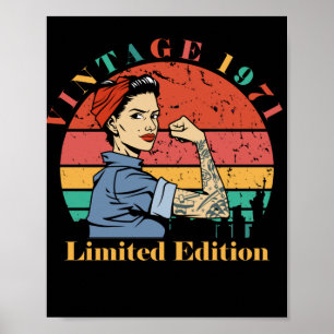 Vintage 1971 Geboren 1971 Poster
