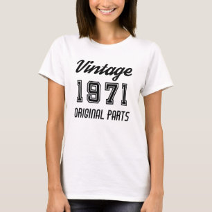 Vintage 1971 Originalteile Geburtstag T-Shirt
