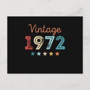 Vintage 1972 50. Geburtstag Retro-Geschenk 50 Jahr Postkarte