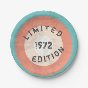 Vintage 1972 Limited Edition 54. Geburtstagsparty Pappteller