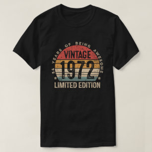 Vintage 1972 limitierte Auflage 54 Jahre alt 54. G T-Shirt