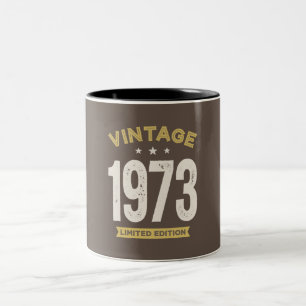 Vintage 1973 - 49. Geburtstag Retro Klassiker Zweifarbige Tasse