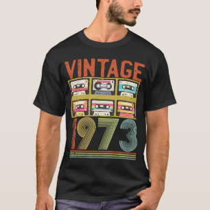 Vintage 1973 50. Geburtstag 50 Jahre alte Kassette T-Shirt