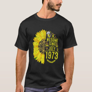 Vintage 1973 Lustig 49 Jahre alt Juli 49. Sonnensc T-Shirt