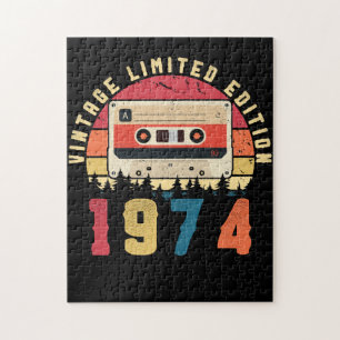 Vintage 1974 Birthday Cassette Tape Puzzle