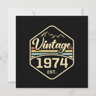 Vintage 1974 Est 47th Birthday Gift Einladung