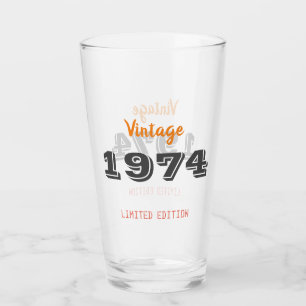 Vintage 1974 Geburtstags-Whiskeyglas – 52. Limited Glas