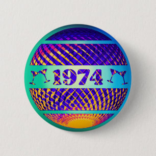 Vintage 1974 Geschenk zum 52. Geburtstag Button