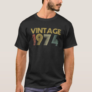 Vintage 1974 Hergestellt 1974 48. Geburtstag 48 Ja T-Shirt