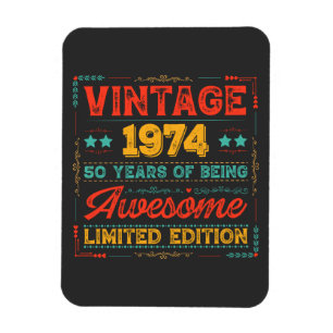 Vintage 1974 Hergestellt 1974 50. Geburtstag 50 Ja Magnet