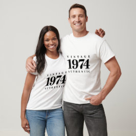 Vintage 1974 Klassisches Retro-Geburtstags-T-Shirt T-Shirt