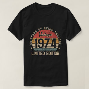 Vintage 1974 limitierte Auflage 50. Geburtstag T-Shirt