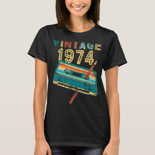 Vintage 1974 Musik-Kassette 49. Geburtstag  49 Jah T-Shirt