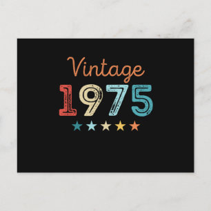 Vintage 1975 50. Geburtstag Retro-Geschenk 50 Jahr Postkarte