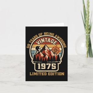 Vintage 1975 Geburtstags-Wanderung 50. limitierte Karte