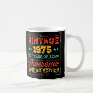 Vintage 1975 Hergestellt in 1975 50. Geburtstag 50 Kaffeetasse