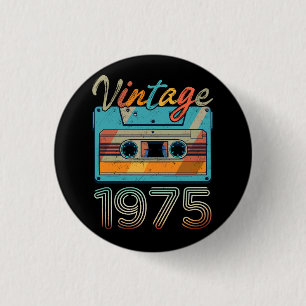 Vintage 1975 Kassette Retro 48. Geburtstag 48 Button