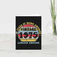 Vintage 1975 limitierte Auflage 50-jährig 50. Gebu