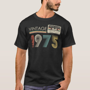 Vintage 1975 Limitierte Auflage Kassette Retro T-Shirt