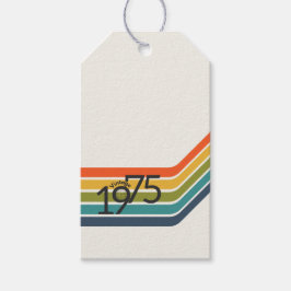 Vintage 1975 Retro Design Gift Tags Geschenkanhänger